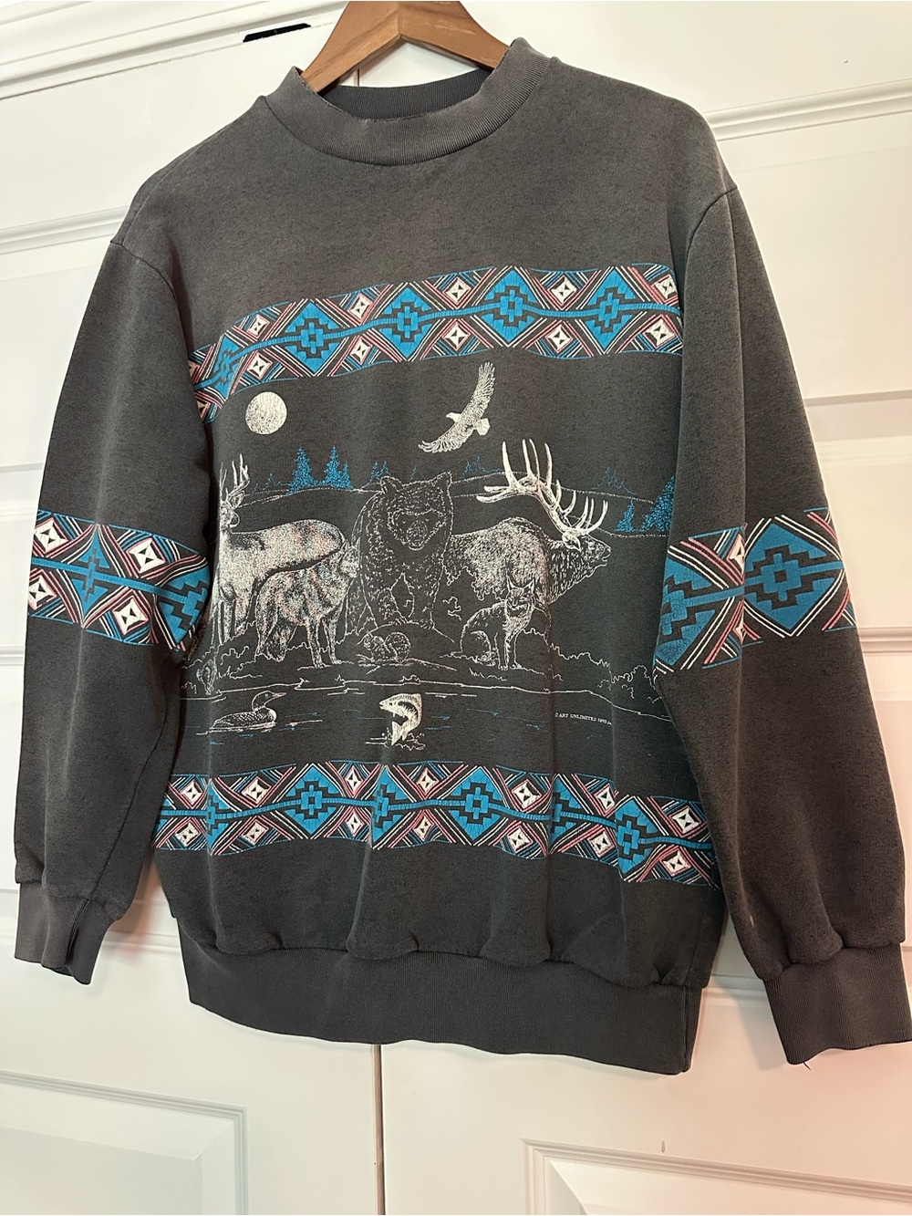 Men's Art Unlimited 1990 Sweatshirt - grey - L - vintage 90s